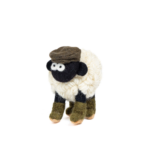 Erin Knitbits - Knitted Mountain Sheep with Flatcap and Boots