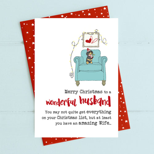 Dandelion Card Christmas - Husband, You Have an Amazing Wife