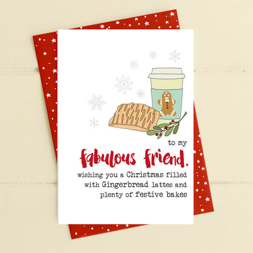 Dandelion Card Christmas - Fabulous Friend Gingerbread Lattes and Festive Bakes