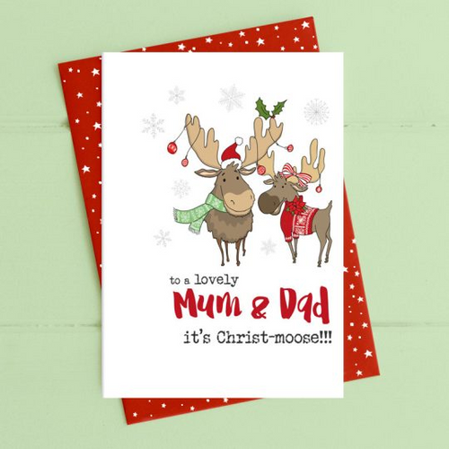 Dandelion Card Christmas - Mum & Dad