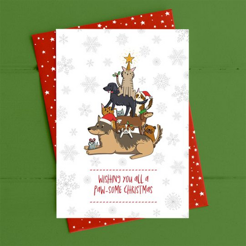 Dandelion Card Christmas - PAwsome Christmas