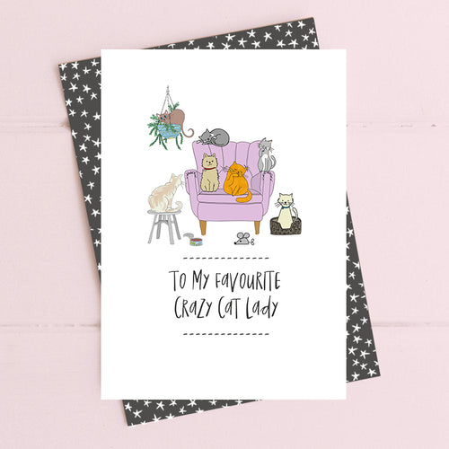 Dandelion Card - To my favourite Crazy Cat Lady