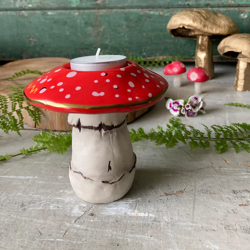 Disaster Designs Tea Light Holder - Mushroom