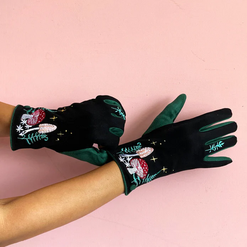Disaster Designs Gloves - Mushroom Embellished