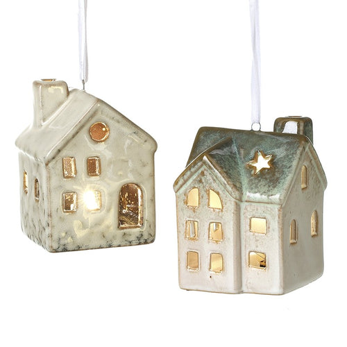 Heaven Sends Christmas Bauble - Ceramic House