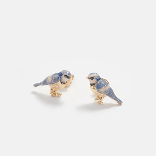 Fable Jewellery - Enamel Blue Tit Stud Earrings