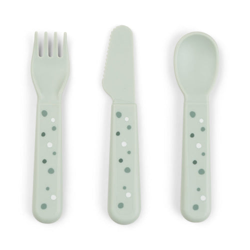 Done by Deer Eating - Cutlery Set - Happy Dots Green