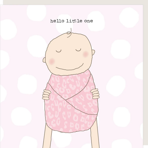 Rosie Made a Thing Card - Hello Little One - Pink