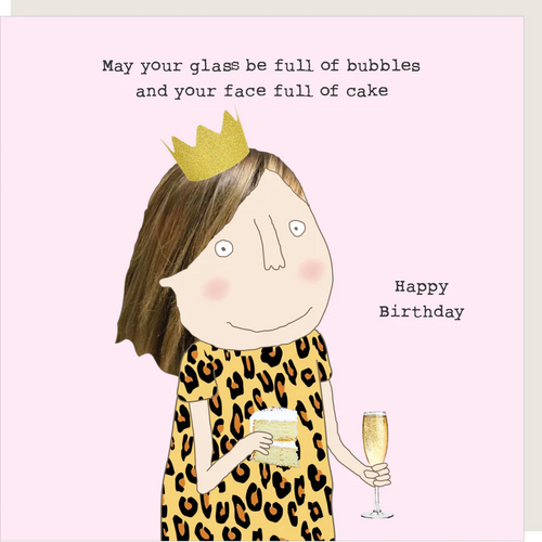 Rosie Made a Thing Card - Bubbles and Cake
