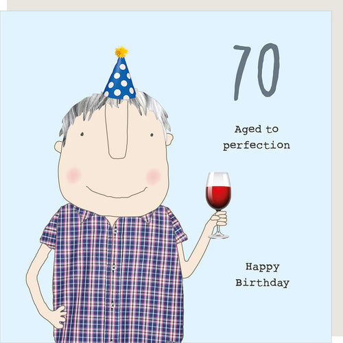 Rosie Made a Thing Card - 70 Aged to Perfection