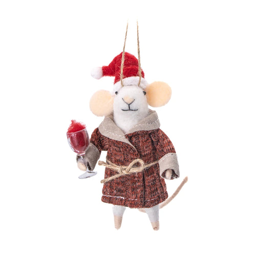 Sass & Belle Christmas Bauble - Felt Tipple Mouse