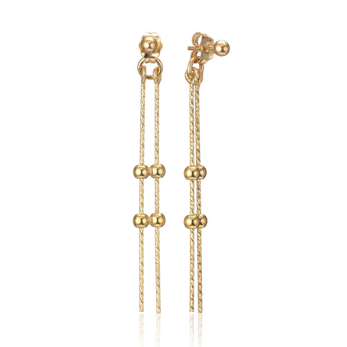 Scribble & Stone Earrings - 14kt Goldfill Parallel Studs