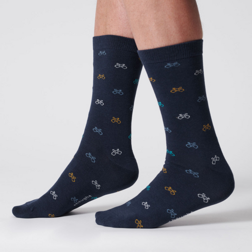 Thought Mens Socks - Small Bike Bamboo Socks