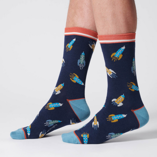 Thought Mens Socks - Rocket Bamboo Socks