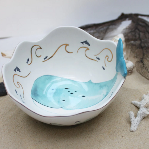 Disaster Designs Ceramics - By The Sea Whale Bowl