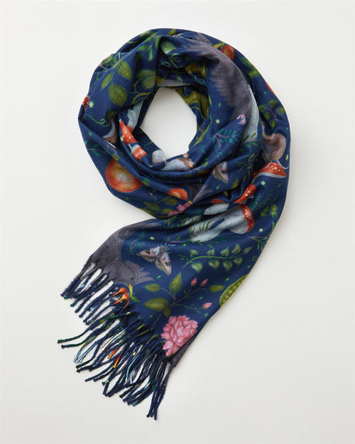 Fable Scarf - Catherine Rowe's Into The Woods - Blue