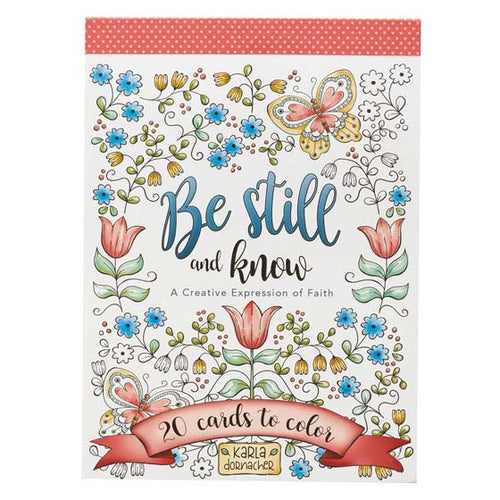 Christian Art Gifts - Colouring Cards: Be Still and Know