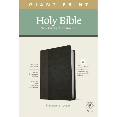 NLT - Personal Size,  Giant Print Bible, Filament Edition, Black