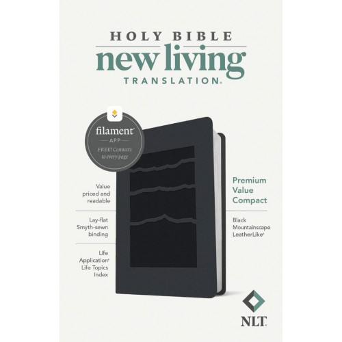 NLT -  Premium Value, Compact Bible, Filament Edition - Black