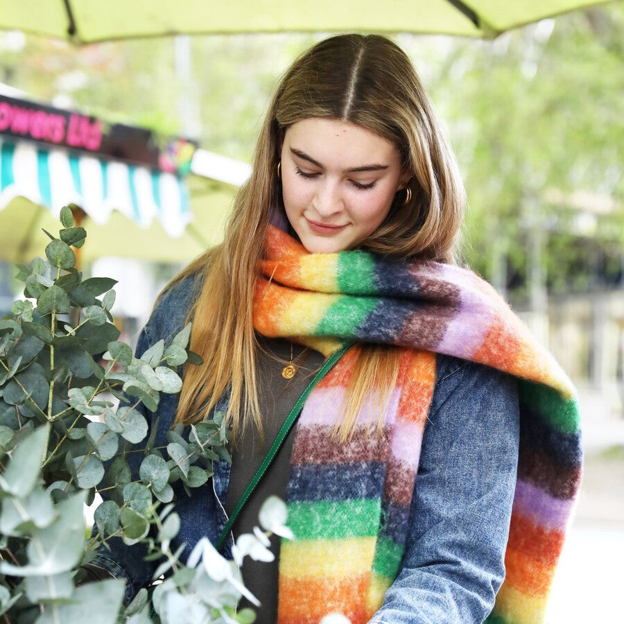 Striped clearance winter scarf