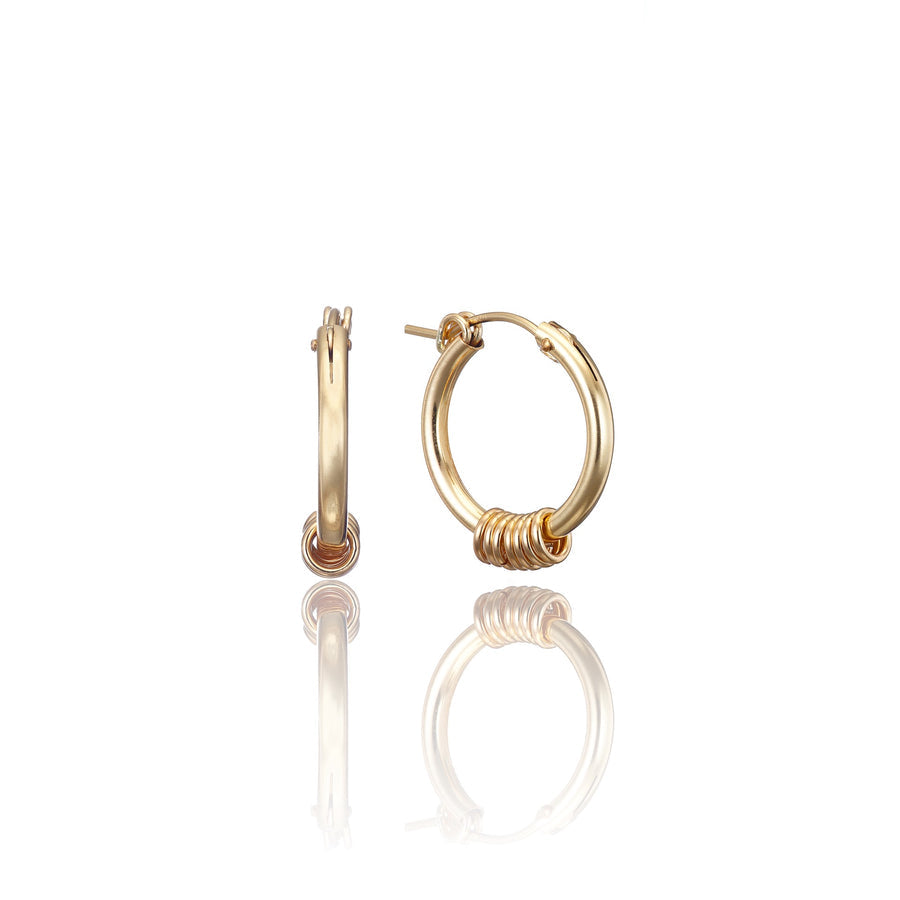 Scribble & Stone Earrings - 14kt GoldFill Infinity Hoops