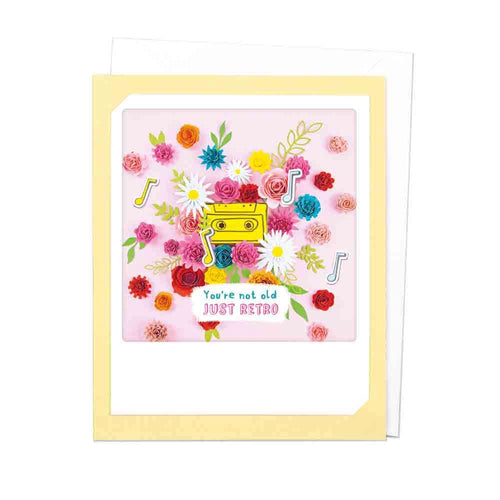 Pickmotion card - Retro Paper Flowers