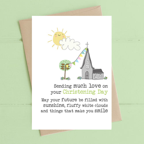 Dandelion Card - Christening – future filled with sunshine and smiles