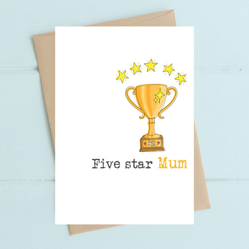 Dandelion Card - Five star Mum