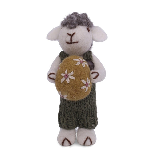 Gry & Sif Easter - Felt Sheep with Egg