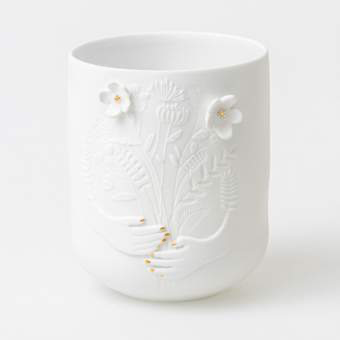 Rader Porcelain Tealight Holder - Flowers