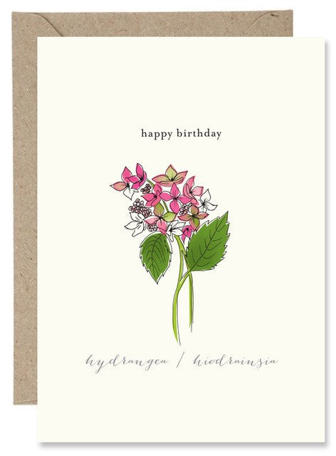 The Paper Gull - Happy Birthday Hydrangea