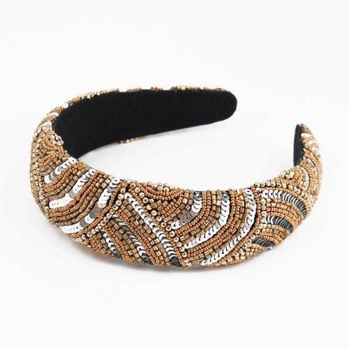 My Doris Headband - Sequin Gold and Silver