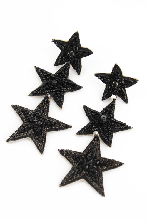 My Doris Earrings - Star Triple Black