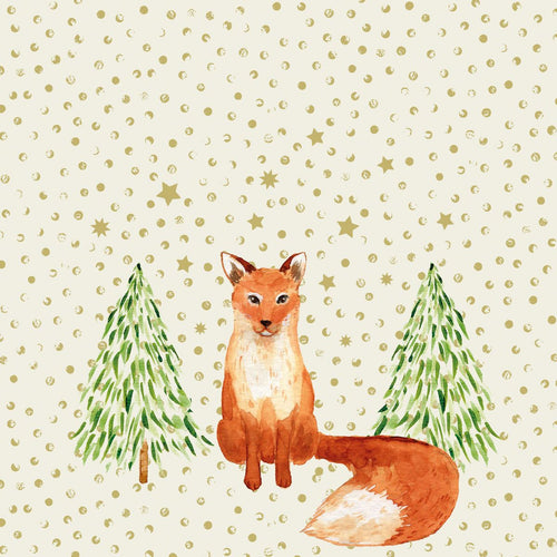 Napkins - Snowflakes and Fox