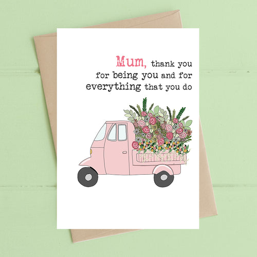 Dandelion Card - Mum, Thank You for Being You