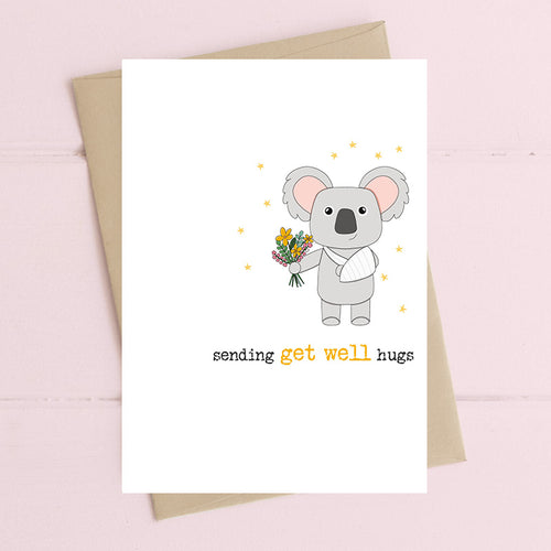 Dandelion Card - Sending Get Well Hugs