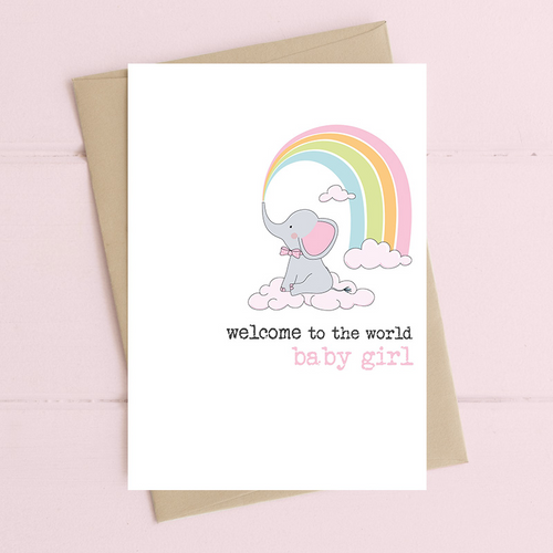 Dandelion Card - Welcome to the World Baby Girl