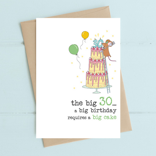 Dandelion Card - 30, Big Birthday Big Cake