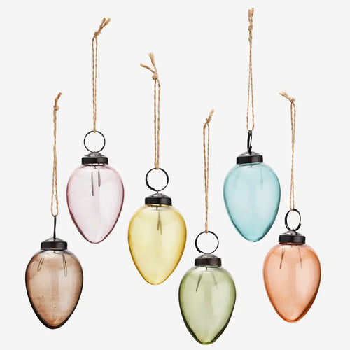 Madam Stoltz Decoration - Hanging Glass Easter Eggs