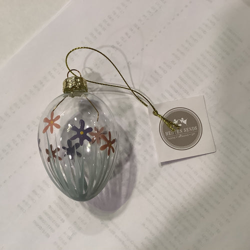 Heaven Sends - Glass Floral Egg