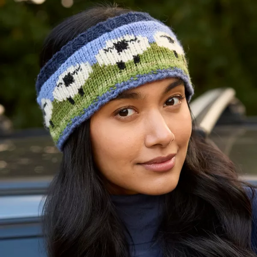 Pachamama Knitted Headband - Flock of Sheep Headband