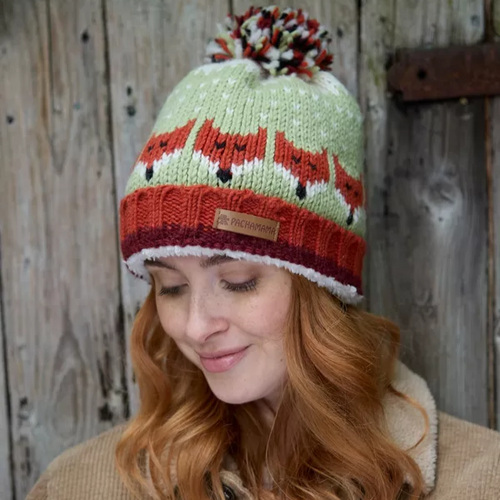 Pachamama Knitted Bobble Beanie - Skulk of Foxes