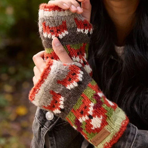 Pachamama Knitted Handwarmers - Skulk of Foxes