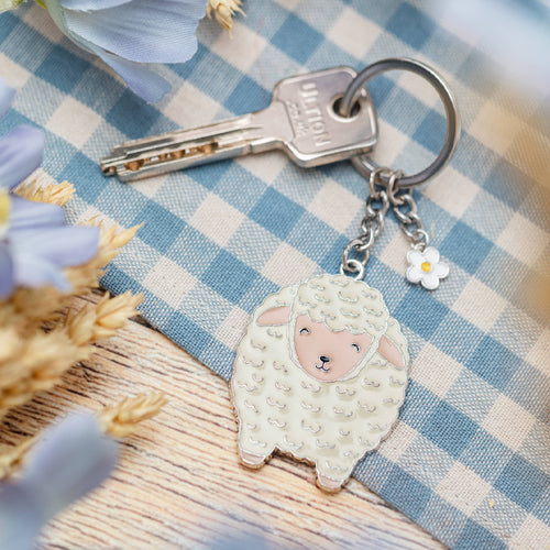 Sass & Belle Keyring - Enamel Sheep