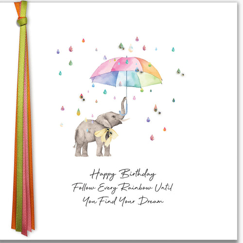 Luxury Card - Happy Birthday, Follow Every Rainbow