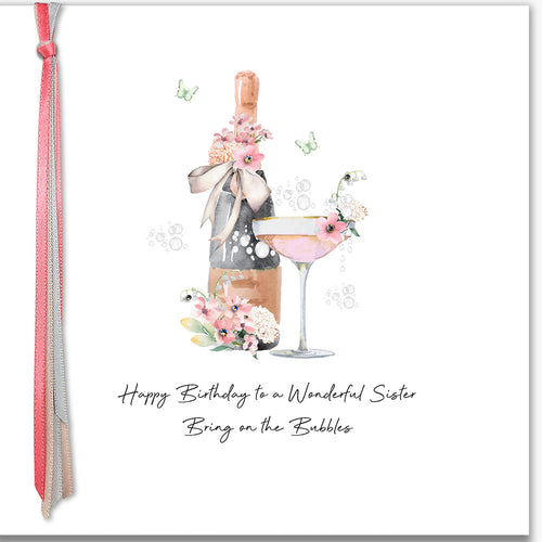 Luxury Card - Happy Birthday To A Wonderful Sister
