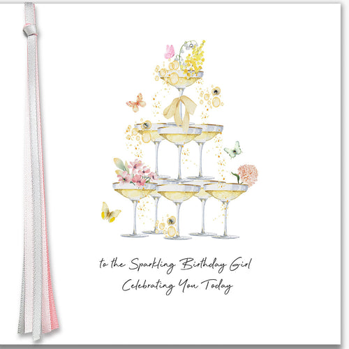 Luxury Card - To The Sparkling Birthday Girl, Celebrating You Today!