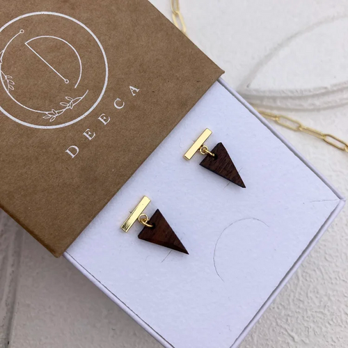 Deeca Jewellery - Triangle Bar Studs