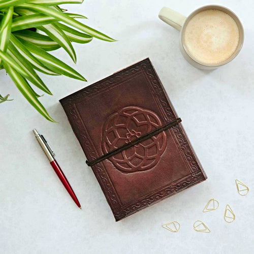 Paper High Journal - Leather Celtic Closed Triskelion - Eternal Knot
