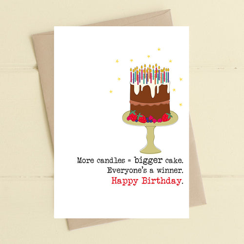 Dandelion Card - More Candles Bigger Cake
